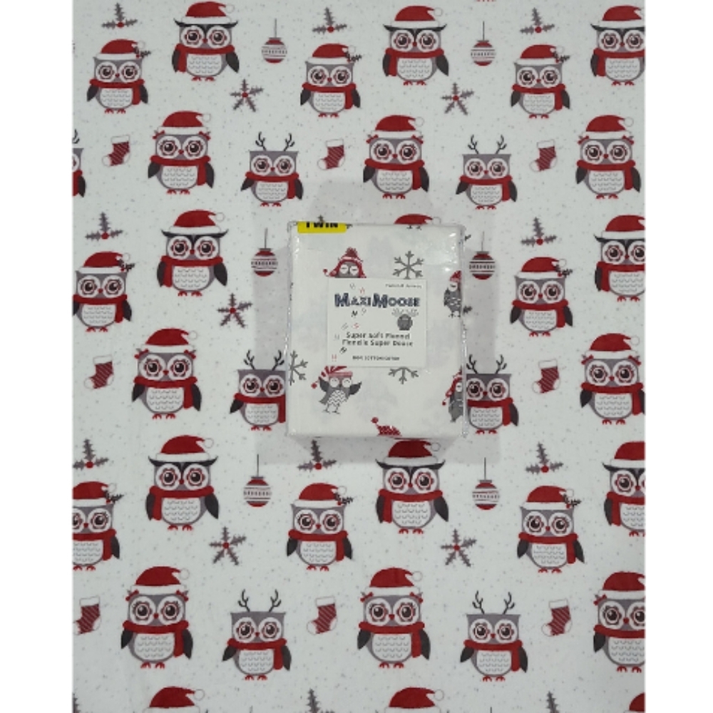 Maxi Moose • Owl Twin Sheet Set & Owl Blanket